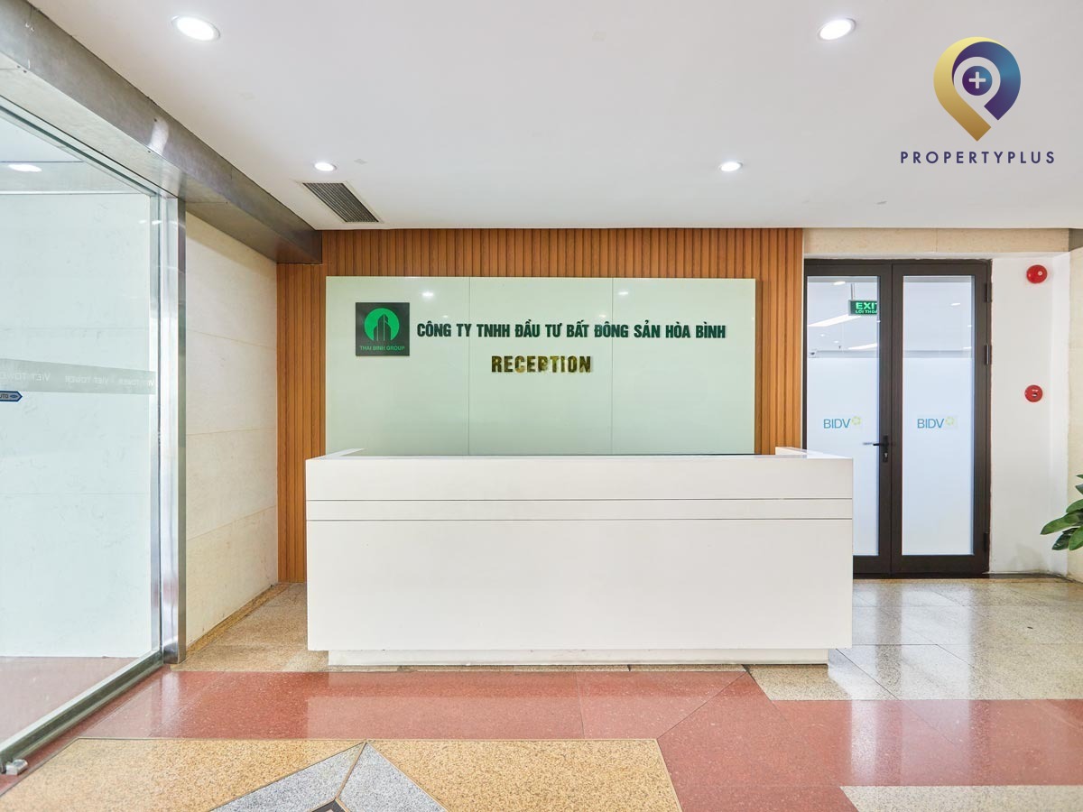 Reception area inside Viet-Tower office building